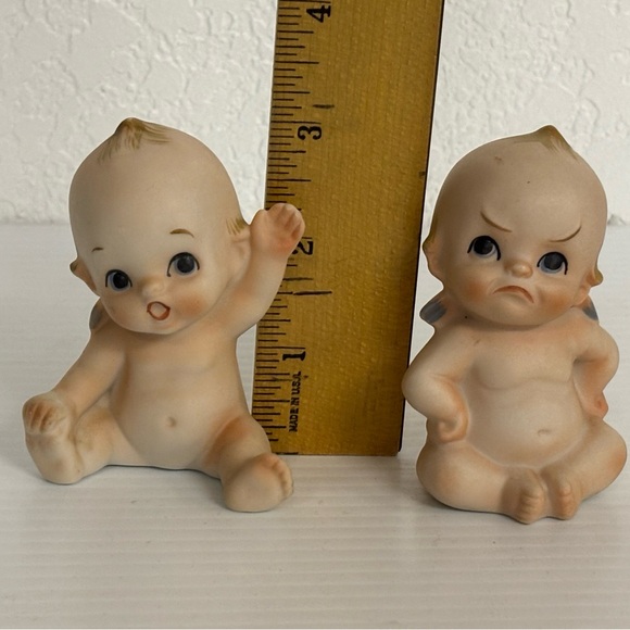 Vintage KEWPIE 3β Bisque Dolls | Set of TWO | Waving and Sad Sitting Dolls EUC - Picture 9 of 16